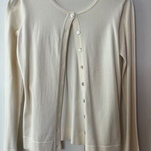 August Silk Cream Knit Top